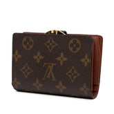 ルイ ヴィトン モノグラム ヴィエノワ 二つ折り財布 M61663 ブラウン PVC レザー レディース LOUIS VUITTON 【中古】